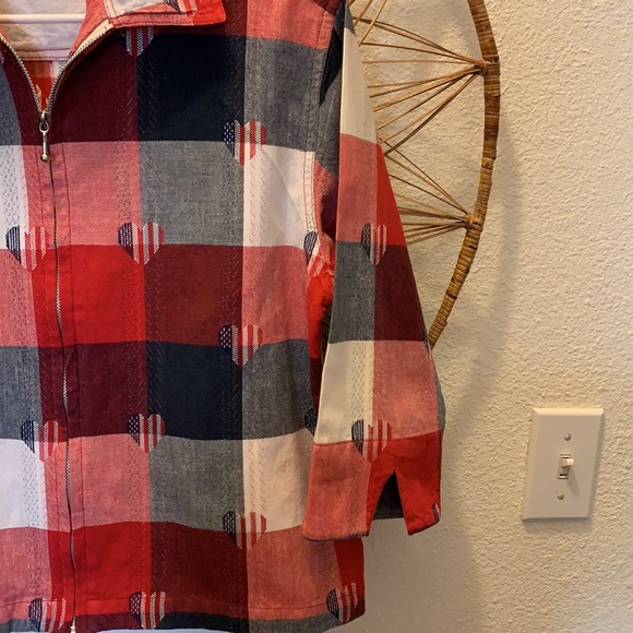 KEREN hartRed White and Blue Jacket/Blazer Size Small - Picture 3 of 8